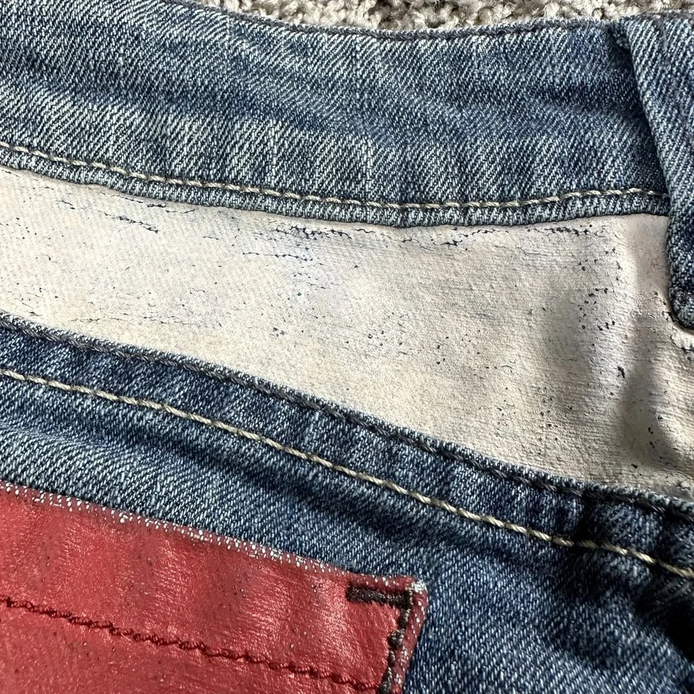 Authentic Icon Shorts Womens 30 Distressed Low Rise Y2K Rodeo Festival Sequin - Picture 15 of 16